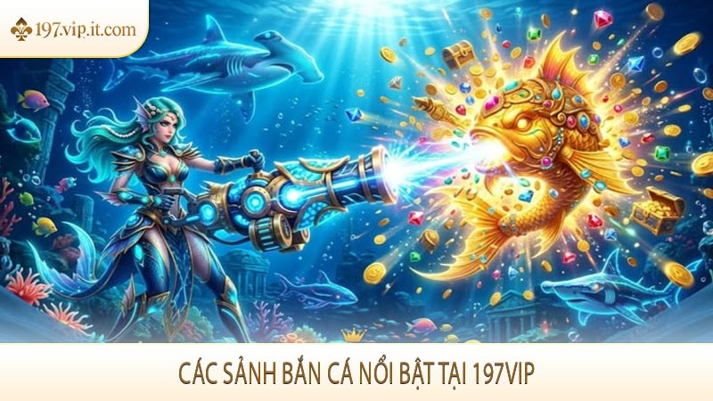 Các sảnh bắn cá nổi bật tại 197vip